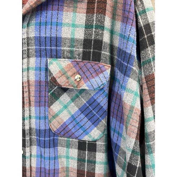 Vtg Five Brother Soft Flannel Shirt Plaid Mens Tallman 3XLT Gorpcore Cabincore - Picture 3 of 14